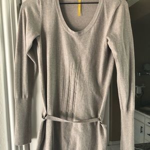 Lole Tan Mini Sweaterdress with belt